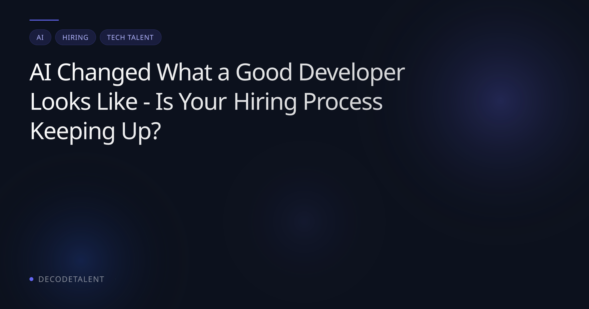 Developer working with AI coding tools, representing the shift in what makes a great engineering hire