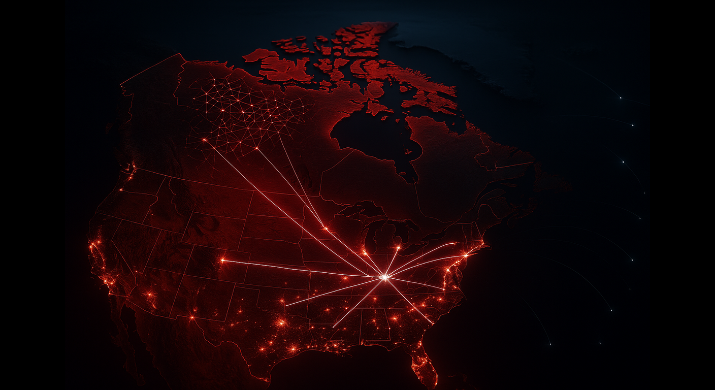 Nearshore Canadian developers collaborating on AI development with US teams across synchronized time zones